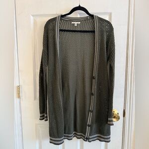 American Eagle Outfitters Button-up Long Knit Cardigan